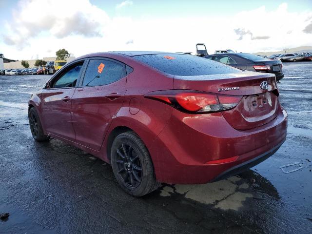 5NPDH4AE1GH663053 - 2016 HYUNDAI ELANTRA SE RED photo 2