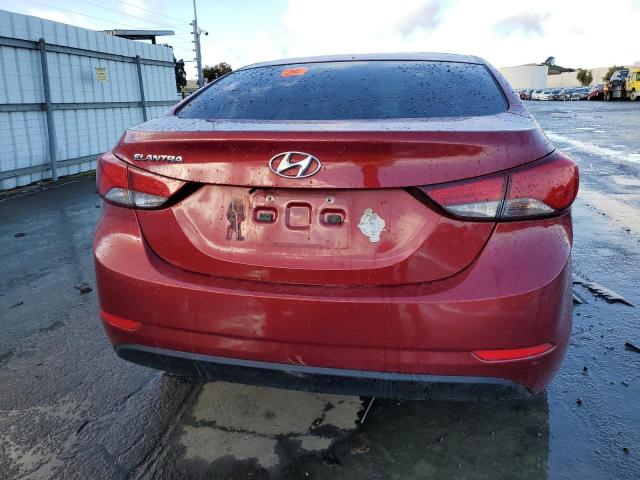 5NPDH4AE1GH663053 - 2016 HYUNDAI ELANTRA SE RED photo 6