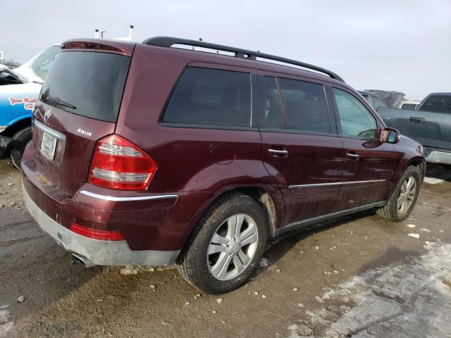 4JGBF71E47A202964 - 2007 MERCEDES-BENZ GL 450 4MATIC MAROON photo 3