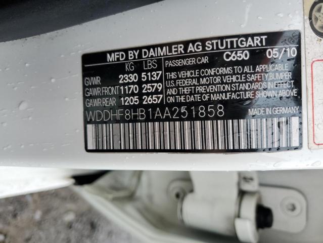 WDDHF8HB1AA251858 - 2010 MERCEDES-BENZ E 350 4MATIC WHITE photo 13