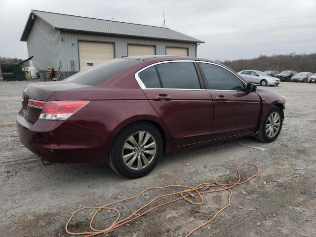 1HGCP2F81CA111965 - 2012 HONDA ACCORD EXL BURGUNDY photo 3