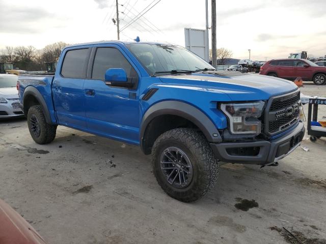 1FTFW1RG9KFD00845 - 2019 FORD F150 RAPTOR BLUE photo 4