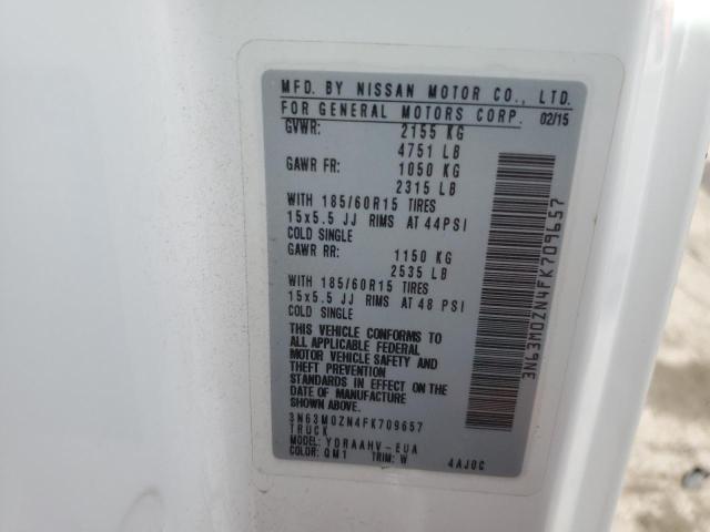 3N63M0ZN4FK709657 - 2015 CHEVROLET CITY EXPRE LT 白色 照片 13