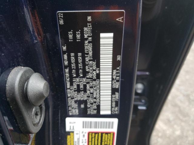 5TDHZRBH0NS582993 - 2022 TOYOTA HIGHLANDER XLE BLUE photo 13