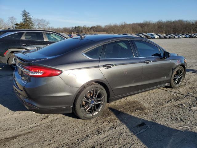 3FA6P0LU0JR233971 - 2018 FORD FUSION SE HYBRID GRAY photo 3