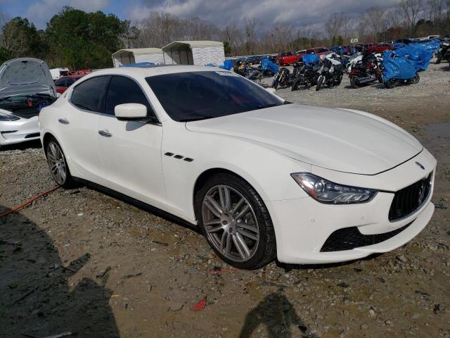 ZAM57XSA0F1146199 - 2015 MASERATI GHIBLI WHITE photo 4