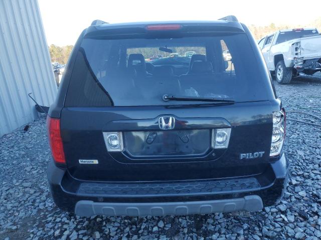 2HKYF18594H525574 - 2004 HONDA PILOT EXL BLACK photo 6