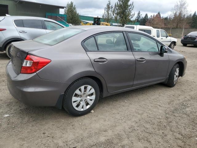 19XFB2F57CE384454 - 2012 HONDA CIVIC LX GRAY photo 3