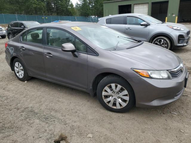 19XFB2F57CE384454 - 2012 HONDA CIVIC LX GRAY photo 4