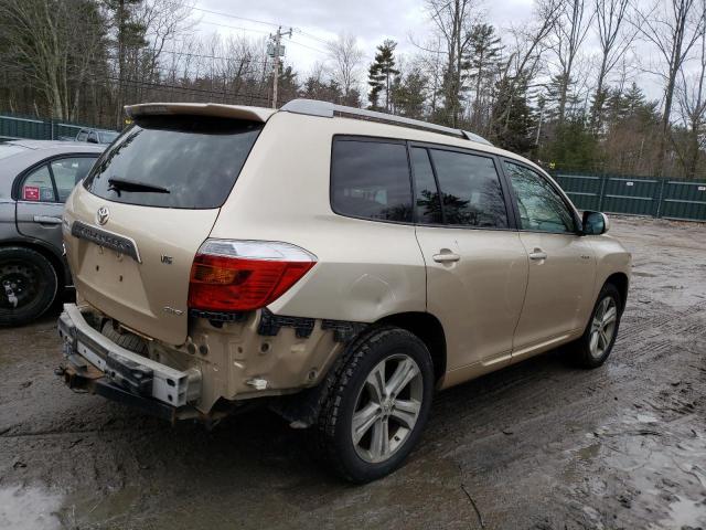 JTEES43A582088132 - 2008 TOYOTA HIGHLANDER SPORT BEIGE photo 3