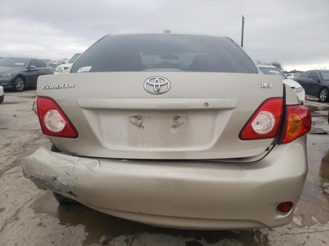 1NXBU40E89Z036780 - 2009 TOYOTA COROLLA BASE GOLD photo 6