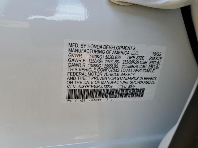 5J8YE1H40PL013052 - 2023 ACURA MDX TECHNOLOGY WHITE photo 12