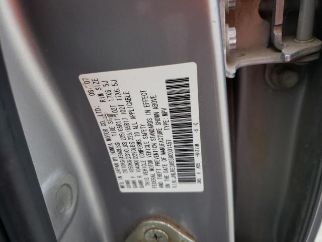 JHLRE38558C001457 - 2008 HONDA CR-V EX SILVER photo 12