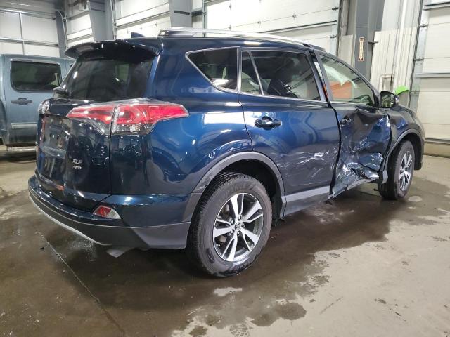 JTMRFREV2HJ112707 - 2017 TOYOTA RAV4 XLE BLUE photo 3