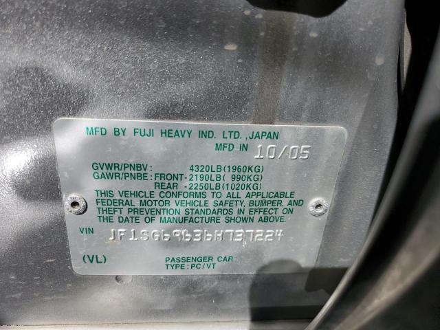 JF1SG69636H737224 - 2006 SUBARU FORESTER 2.5XT GRAY photo 13