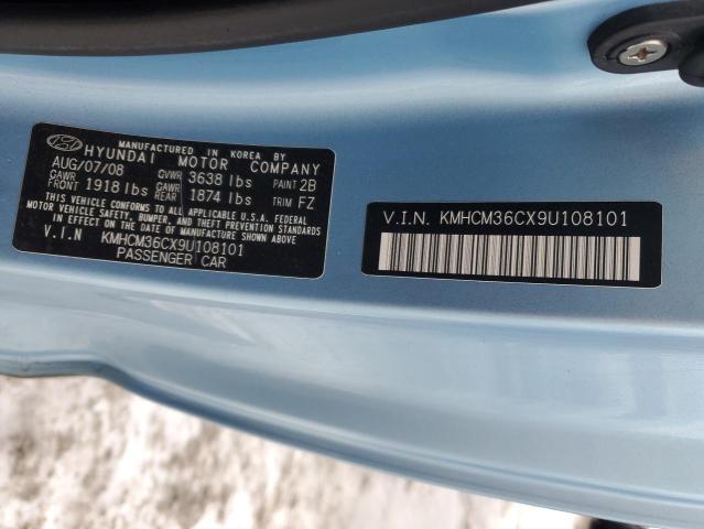 KMHCM36CX9U108101 - 2009 HYUNDAI ACCENT GS 蓝色 照片 12