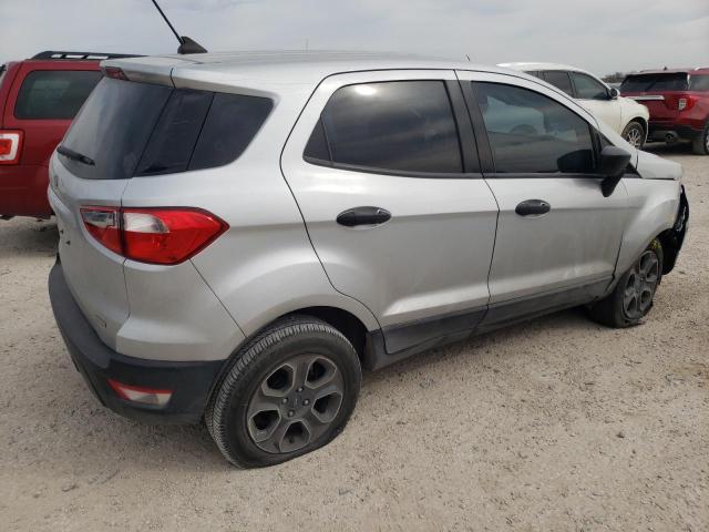 MAJ3S2FE1LC391495 - 2020 FORD ECOSPORT S SILVER photo 3