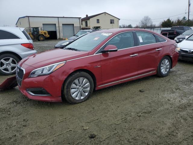 KMHE24L14GA016259 - 2016 HYUNDAI SONATA HYBRID RED photo 1