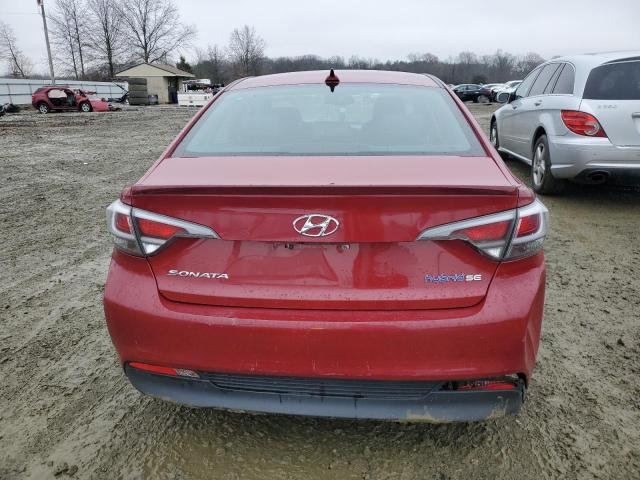 KMHE24L14GA016259 - 2016 HYUNDAI SONATA HYBRID RED photo 6