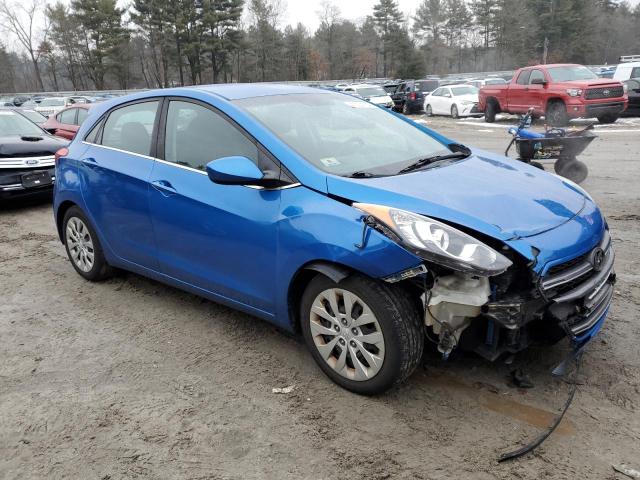 KMHD35LH9HU384075 - 2017 HYUNDAI ELANTRA GT BLUE photo 4