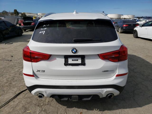 5UXTR9C52KLE17556 - 2019 BMW X3 XDRIVE30I WHITE photo 6