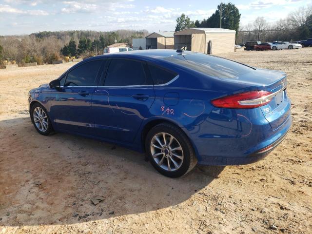 3FA6P0H79HR402964 - 2017 FORD FUSION SE BLUE photo 2