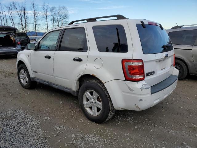 1FMCU59H28KA41930 - 2008 FORD ESCAPE HEV WHITE photo 2