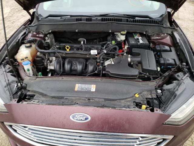 3FA6P0H73HR192717 - 2017 FORD FUSION SE BURGUNDY photo 11