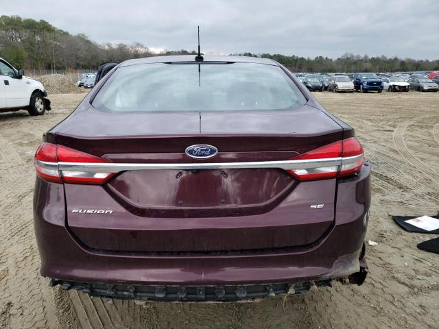 3FA6P0H73HR192717 - 2017 FORD FUSION SE BURGUNDY photo 6