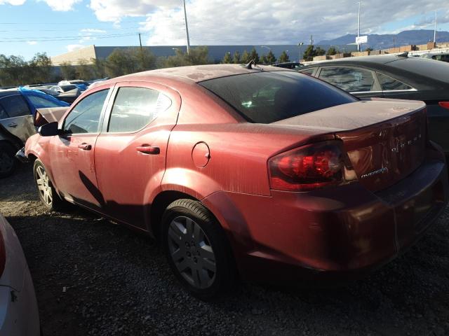 1C3CDZAB5EN196117 - 2014 DODGE AVENGER SE MAROON photo 2