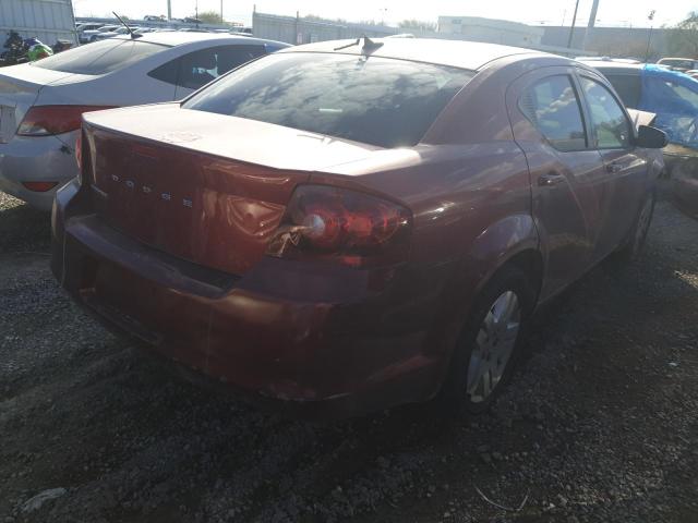 1C3CDZAB5EN196117 - 2014 DODGE AVENGER SE MAROON photo 3