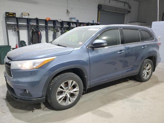 5TDJKRFHXFS124928 - 2015 TOYOTA HIGHLANDER XLE BLUE photo 1