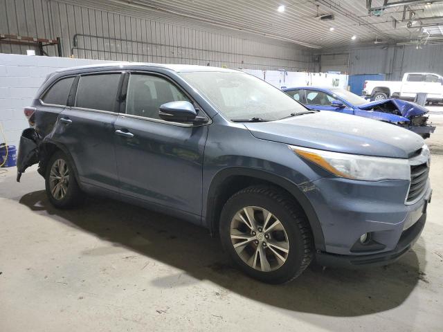 5TDJKRFHXFS124928 - 2015 TOYOTA HIGHLANDER XLE BLUE photo 4