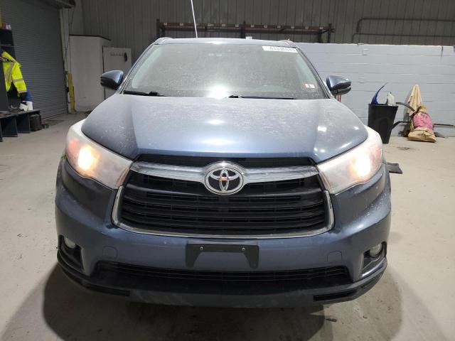 5TDJKRFHXFS124928 - 2015 TOYOTA HIGHLANDER XLE BLUE photo 5