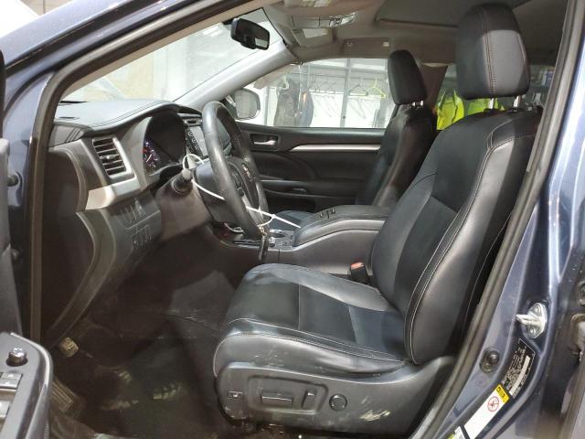 5TDJKRFHXFS124928 - 2015 TOYOTA HIGHLANDER XLE BLUE photo 7