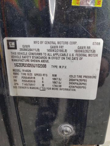 5GZER23D59J102308 - 2009 SATURN OUTLOOK XR BLACK photo 13