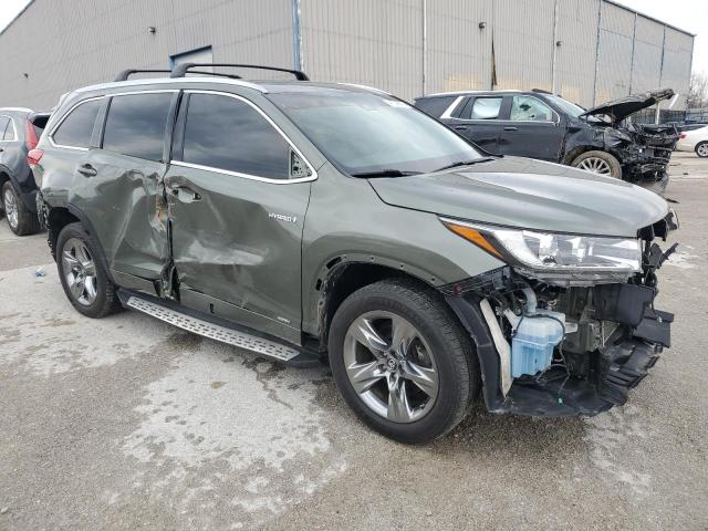 5TDDGRFH8HS026420 - 2017 TOYOTA HIGHLANDER HYBRID LIMITED GREEN photo 4