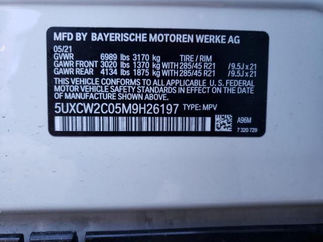 5UXCW2C05M9H26197 - 2021 BMW X7 XDRIVE40I WHITE photo 14