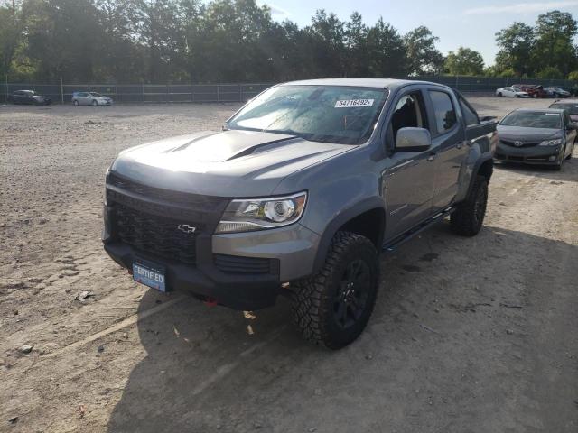 1GCGTEEN1M1108036 - 2021 CHEVROLET COLORADO ZR2 GRAY photo 2