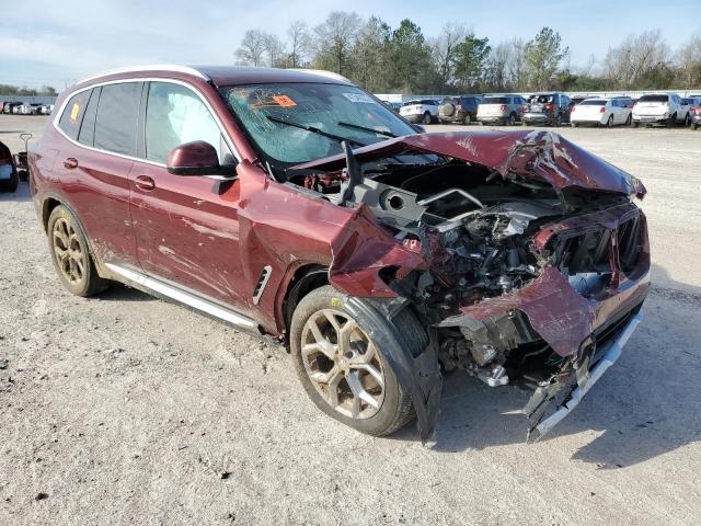 5UX43DP06N9L84034 - 2022 BMW X3 SDRIVE30I Марун фото 4