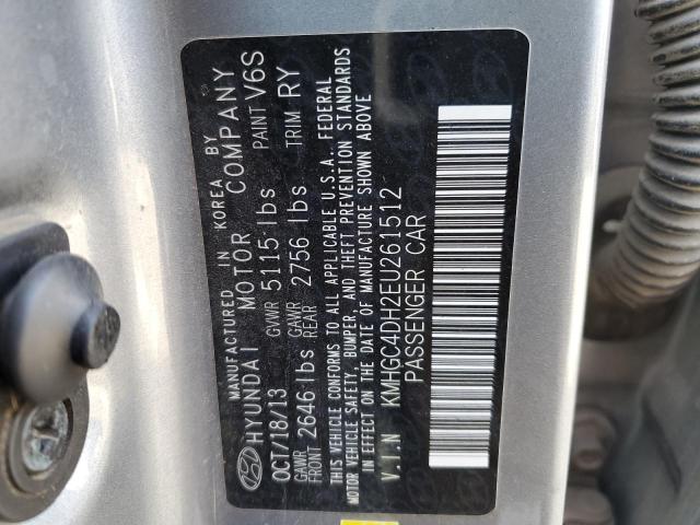 KMHGC4DH2EU261512 - 2014 HYUNDAI GENESIS 5. GRAY photo 13