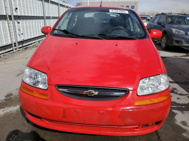 KL1TD56616B575898 - 2006 CHEVROLET AVEO BASE RED photo 5