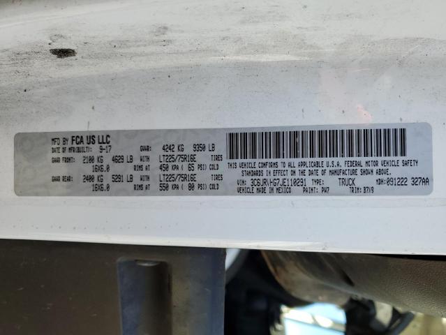 3C6URVHG7JE110291 - 2018 RAM PROMASTER 3500 HIGH 蓝色 照片 10