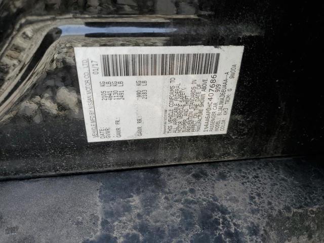 1N4AA6AP0HC407686 - 2017 NISSAN MAXIMA 3.5S BLACK photo 12