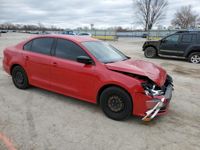 3VW2K7AJ9FM319399 - 2015 VOLKSWAGEN JETTA BASE 红色 照片 4