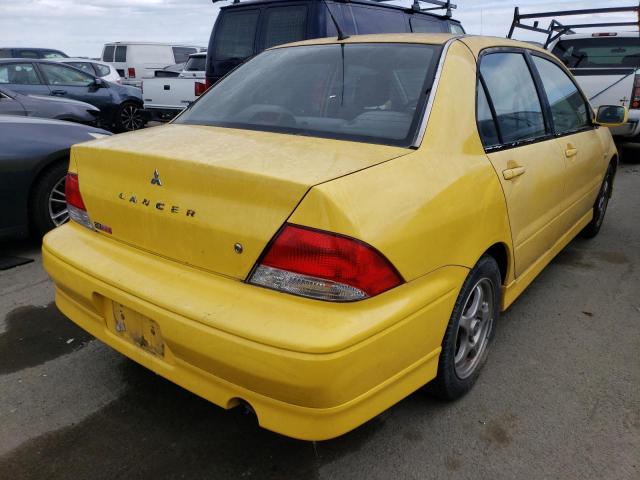 JA3AJ86EX2U032306 - 2002 MITSUBISHI LANCER OZ RALLY YELLOW photo 3