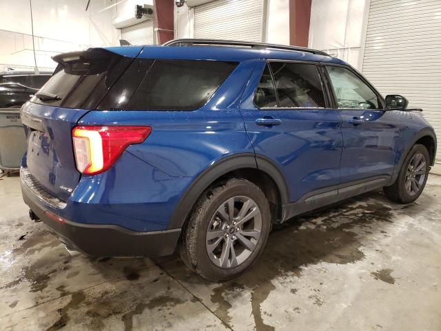 1FMSK8DH8MGA79363 - 2021 FORD EXPLORER XLT BLUE photo 3