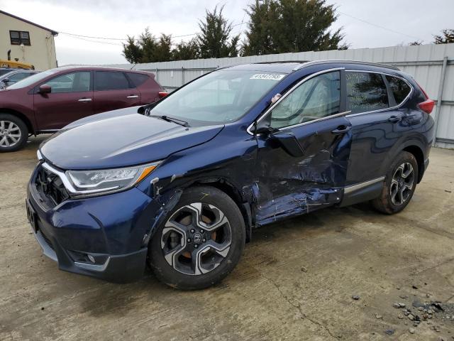 2HKRW2H91HH647705 - 2017 HONDA CR-V TOURING BLUE photo 1