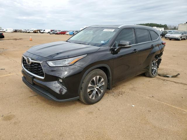 5TDGZRAH3NS091380 - 2022 TOYOTA HIGHLANDER XLE BLACK photo 1