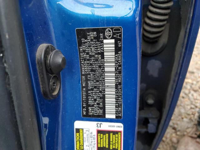 2T1BU4EE8AC475508 - 2010 TOYOTA COROLLA BASE BLUE photo 12